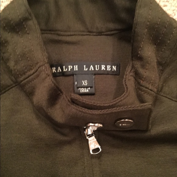 RALPH LAUREN OLIVE GREEN SWEATER SHORT SLEEVE XS - Picture 3 of 3